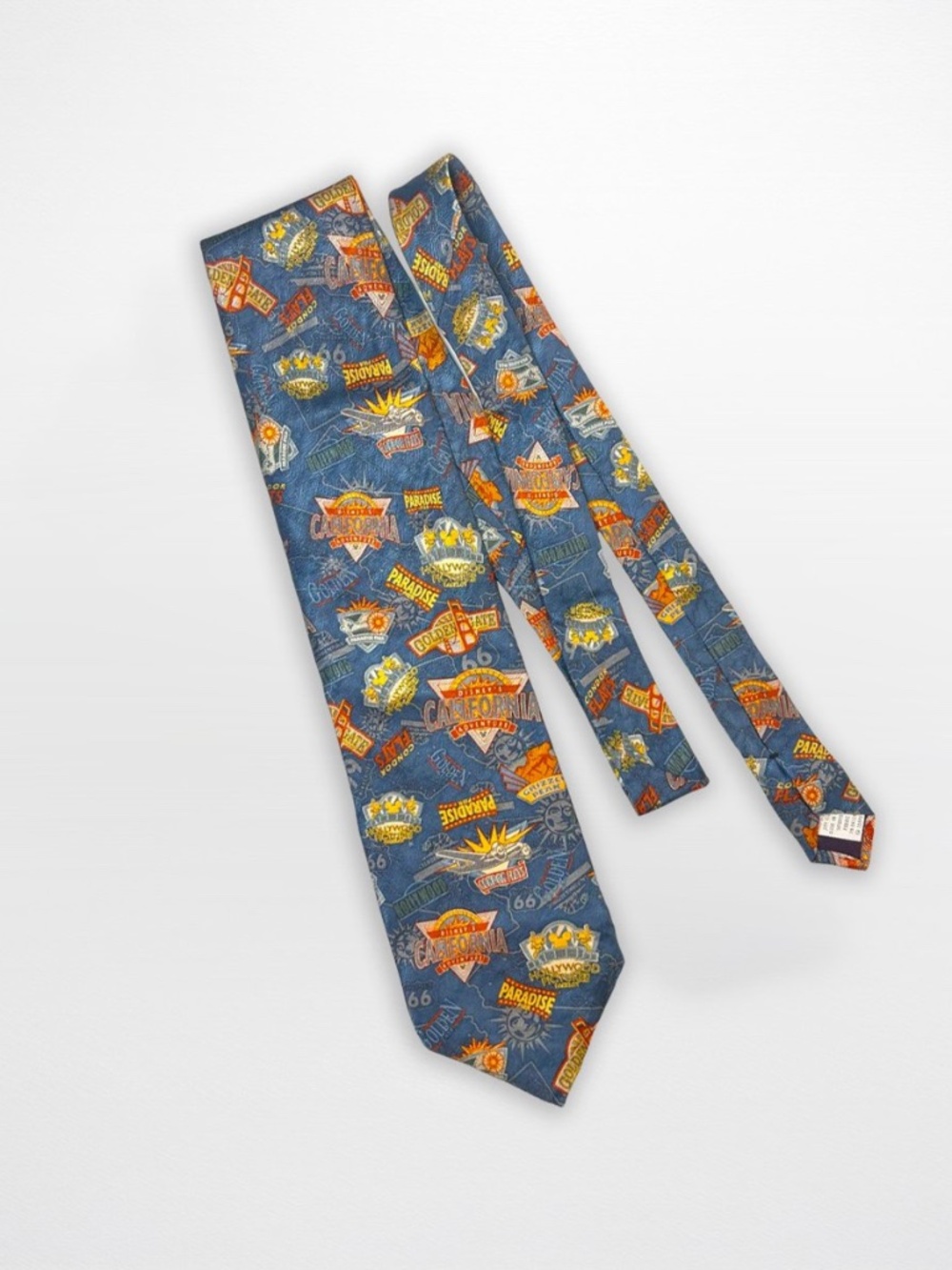 Disney California Adventure Park PARADISE PIER Silk Neck Tie Disneyland Resort
